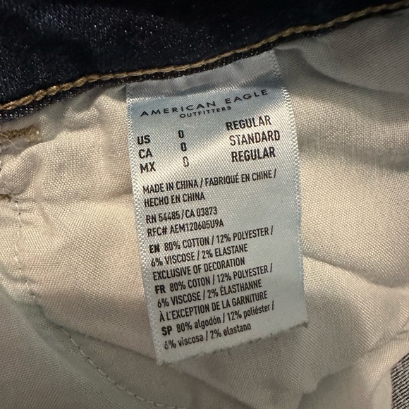 American Eagle Super Hi-Rise Jegging Dark Wash Size 0 Regular - Picture 10 of 12